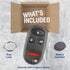 KeylessOption Key Fob Replacement for 1998 1999 2001 2002 2003 Honda Accord Acura TL Remote, 4-Button KOBUTAH2T, Programming Guide Included...
