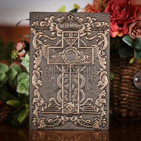 Unlined Journal - Crosses 3D-Embossed Art Pattern Hardcover Notebook Gift, A5 Blank Sketchbook Notepad, 8.4" x 5.7" (100 Sheets, 200 Pages)...