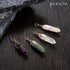 Full Wire Wrapped Energy Healing Crystal Gemstone Pendant Necklace 18" Stainless Steel Chain...