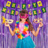 Purple Tinsel Curtain Party Backdrop - GREATRIL Foil Fringe Curtain Party Photo Booth Streamers for Hunters Mermaid Themed Decorations - 1m x 2.5m...