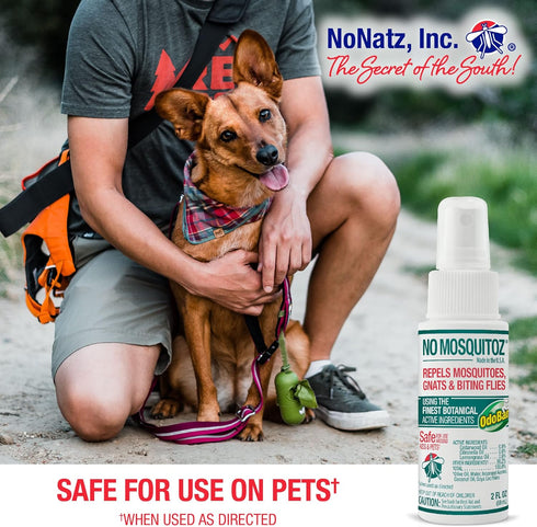 No Mosquitoz Botanical Bug Repellent, Effective for Gnat, Mosquito, and Biting Flies, Hand-Crafted and DEET-Free, Non-Greasy Formula, 2 Ounce Spra...