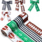 Football Wired Edge Ribbon - 4 Rolls 24 Yards Brown Green Football Burlap Ribbon for Football Game, Rugby Pastel Wired Ribbon for Bow Wreaths, Foo...