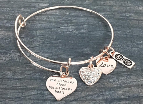 Infinity Collection - Best Friends Bangle Bracelets for Women, Friend Jewelry, Infinity Non-Tarnished Adjustable Bracelets. Gift for Friends...