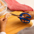 Joyce Chen Original Unlimited Kitchen Scissors All Purpose Kitchen Shears With Comfortable Handles, Blue, 2 Pack...