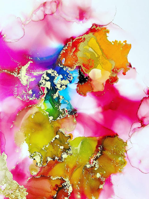 Alcohol Ink Paper - Non-Absorbent, Heavy Weight & Tear Resistant - Easily Wipes Off for Reusable Art Paper - Flexible Bright White EVO 9x12 Inch (...