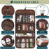 PAVILIA Hanging Toiletry Bag Men Women, Travel Kit Foldable Toiletries Organizer, Roll up Cosmetics Makeup Bag Accessories, Waterproof Essentials ...