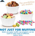 Muffin Liners for Baking - 50pcs White EXTRA LARGE SIZE Cupcake Liners Baking Supplies, Thick Jumbo Parchment Paper Sheets Cute Cups, Greaseproof ...