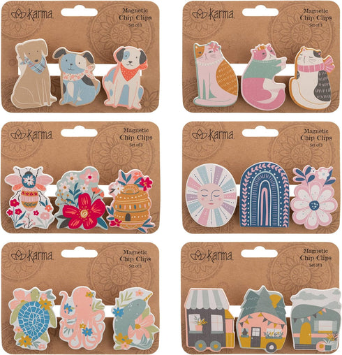 Karma Gifts Shaped Magnetic Chip Clips, Cat...