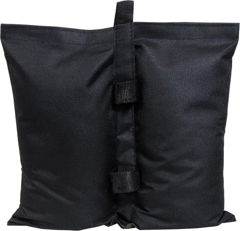 Sunnydaze Polyester Sandbag Canopy Weights - Fillable Canopy Anchors - Easy to Attach - Set of 4 - Black...