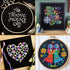 Similane 6 Pcs Cross Stitch Aida Cloth Embroidery Cloth Cross-Stitch Fabric 14 Count Black Aida Easy to use Embroidery Patterns Pictures 12 by 18-...