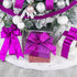 MEEDEE Purple Glitter Ribbon Halloween Ribbon 2.5 Inch Purple Wired Ribbon by 25 Yards Purple Tree Ribbon Purple Christmas Ribbon Purple Ribbon fo...