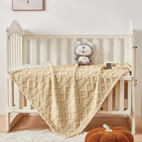 Sherpa Fleece Baby Blanket, Ultra Soft Fluffy Premium Baby Blankets for Boys Girls, Cozy Infant Toddler Newborn Receiving Blankets for Crib Stroll...