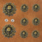 8pcs 37mm Screw Back Buttons for Leather Skull Screw Back Coin Screw Back Buttons Leather Craft Ornament Leather Decoration for Wallets Belts Vest...