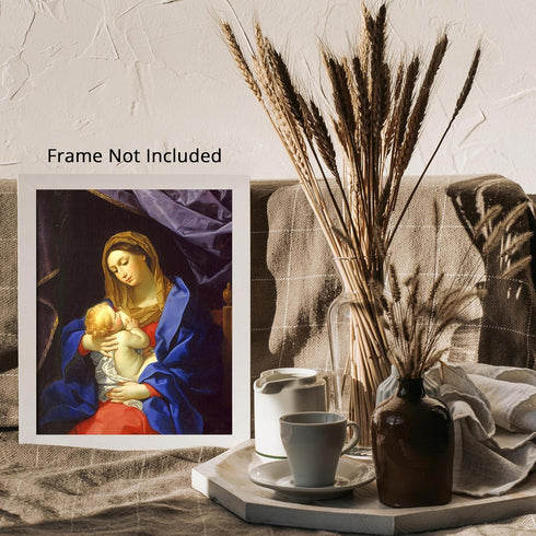 Posterizer 1 pcs-Madonna and Child 1628-1630 painting poster-Religious Posters-Gifts for Christians -Decor for Church, Sunday School Classroom- un...