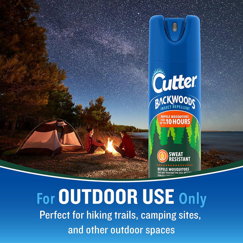 Cutter Backwoods Insect Repellent, Mosquito Repellent, 25% DEET, Sweat Resistent, 6 Ounce (Aerosol Spray)...