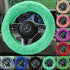 FH Group Doe16 Faux Rabbit Fur Cozy Steering Wheel Cover Ultimate Protection Universal Fit for Most Cars, Trucks, SUVs, and Vans Green...