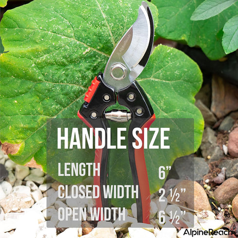 Bypass Pruning Shears for Gardening, Professional & Sharp, Gift Box for Women & Men, Ergonomic 8" Hand Pruner, Wide 3/4” High Carbon Steel Blade t...