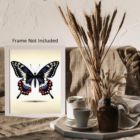 Posterizer 1 pcs-Butterfly MInimalist Print-Abstract & Modern Art-Art for Animal Lovers-Gift for Woman, Women, Wife, Girlfriend-decor for Bedroom,...