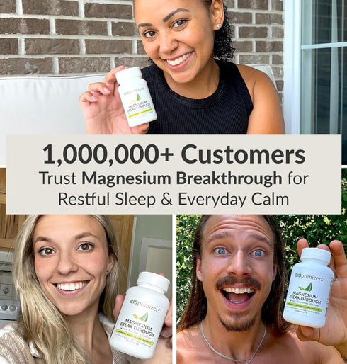 BIOptimizers Magnesium Breakthrough Supplement 4.0-7 Forms of Mg: Glycinate, Malate, Citrate, and More - Natural Support for Sleep and Cognitive F...