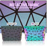 Small Clutch Purses for women Daily Use Geometric Purse for Women Geometric Luminous Purses and Shoulder bags Geometric Bags and Holographic cross...