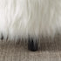 Linon Flokati Foot, 16-Inch, White Stool, 16"W x 16"D x 12.6"H,...