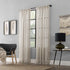 Clean Window Twill Stripe Anti-Dust Allergy/Pet Friendly Anti-Dust Sheer Curtain Panel, 52" x 63, White/Linen...