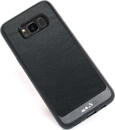 Mous - Case for Samsung Galaxy S8 Plus - Black Leather - Limitless 2.0 - Protective S8 Plus Case - Shockproof Phone Cover...