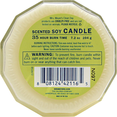 MRS. MEYER'S CLEAN DAY Soy Aromatherapy Candle, 35 Hour Burn Time, Made with Soy Wax and Essential Oils, Lemon Verbena, 7.2 oz...