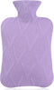 samply Hot Water Bottle with Cover, 2L Hot Water Bag for Hot and Cold Compress, Hand Feet Warmer, Neck and Shoulder Pain Relief, Light Purple...