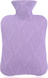samply Hot Water Bottle with Cover, 2L Hot Water Bag for Hot and Cold Compress, Hand Feet Warmer, Neck and Shoulder Pain Relief, Light Purple...