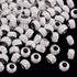ANCIRS 100pcs 12mm Large Hole Rhinestone European Beads, Rondelle Spacer, Diamond Hair Beads for Bracelet Snake Chain Charm (White)...