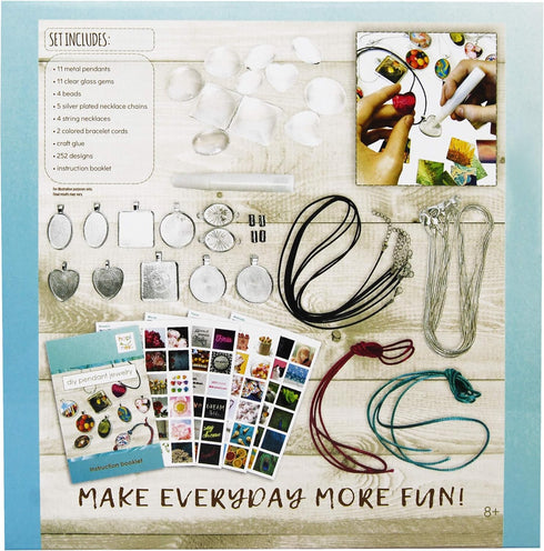 Hapinest Jewelry Making Kit for Girls Arts and Crafts Gifts Ages 8 9 10 11 12 Years Old and Teens - 11 Charm Pendants, 9 Necklaces, 2 Bracelets...