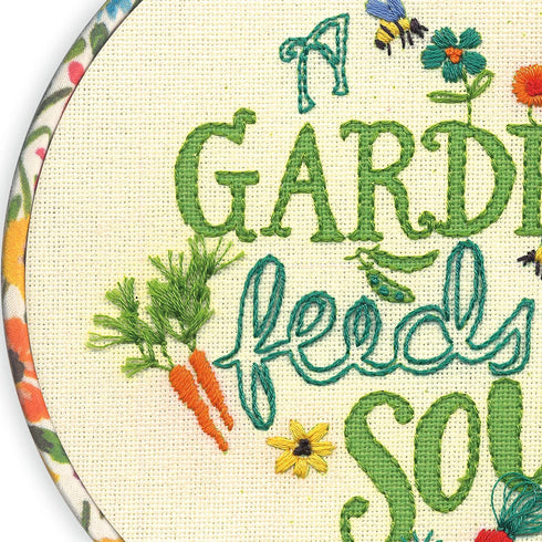 Dimensions Garden Verse Embroidery Starter Kit for Beginners, 6" Diameter, 5 Piece......