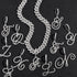 Gold Silver Plated Initial Cuban Link Chain Necklace for Women Cursive Letter Gold Miami cuban link chain Iced out chain with pendant for women (S...