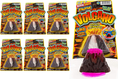 Small Erupting Volcano Science Kit (6 Volcano Toy) Science Experiments for Kids 6-8. Preschool Educational Lab Learning STEM Toys & Homeschool Sup...