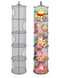 Libeder Mesh Hanging Storage Space Saver Bags Organizer,Foldable Storage Organizer 5 Compartments Toy Storage Basket for Kids Room Bathroom 2 Sets...