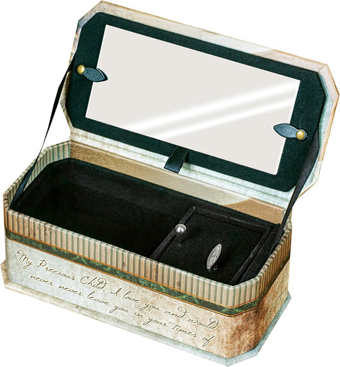 Cottage Garden I Can Do All This Through Him Who Gives Me Strength Footprints in The Sand Design Jewelry Music Box - Plays Song Amazing Grace...