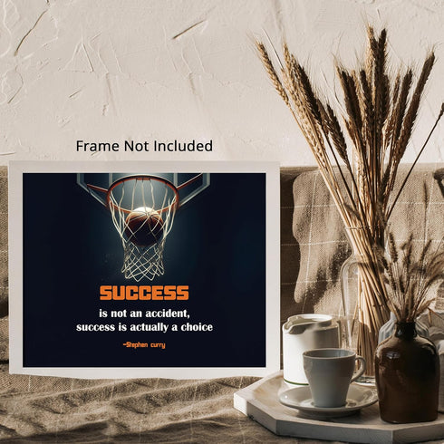 Posterizer 1 pcs-Success is a Choice-Stephen Curry-Motivational & Inspirational Art-Sports & Hobby Art-Decor for Gym, Studio- UNFRAMED Wall Art...