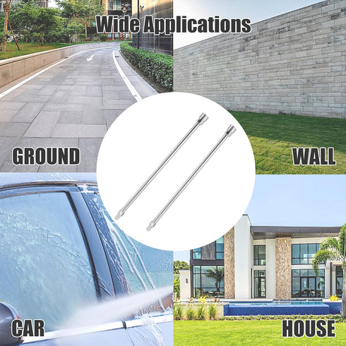 Pressure Washer Extension Wand, Stainless Steel Body and Fittings, 17 Inch Power Washer Lance with 1/4 Inch Quick Connect, 2 Pack...