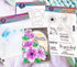 Alinacutle 1pc Cherry Flower Clear Stamps & 4pc Layering Stencil & 1set Coordination Frame Metal Cutting Die for Handmade Card Making Album Paper ...