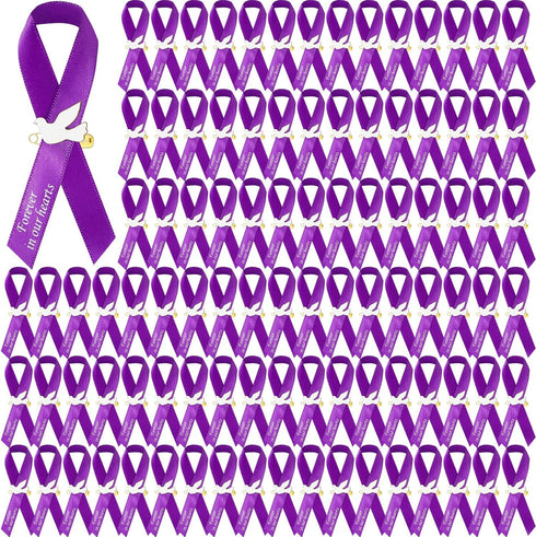 Geosar 100 Pcs Dove Funeral Ribbons Memorial Ribbon Funeral Pins Memorial Service Respect Personalized Ribbon Bow with Safety Pins and White Dove ...