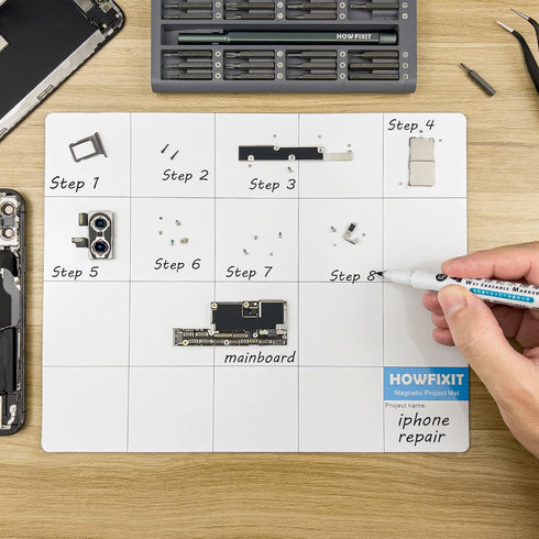 Magnetic Project Mat — Organize Screws and Parts Safely Disassemble Your Electronics, Laptop, Smartphone, Game Console, Smartwatch, Cell Phone, Ta...
