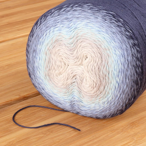 JubileeYarn Ombré Blast Yarn - 220g/cake Baby Weight Cotton - Dark Light - 1 Cake...