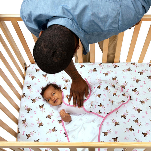 Baby Swaddle 100% Cotton, Ballerina Theme (Zhara) for Newborn - 3 Months...