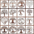 16Pcs 6 x 6 Inch Tree of Life Stencil, Reusable Stencils for Painting on Wood Decoration Painting Templates for Wall Floor DIY Decorations Christm...