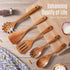 5 PCS Wooden Spoons for Cooking Natural Teak Kitchen Utensils Smooth Non-Stick Surface Cooking Utensils Set Soft Comfort-Grip Wooden Utensils for ...