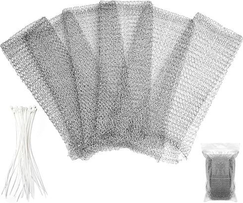 Washing Machine Lint Traps – 24-Pcs Washing Machine Lint Catcher with Cable Ties – Rust-Proof Stainless Steel Mesh Washer Lint Catcher – Drain Hos...