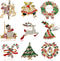 9 Piece Christmas Brooch Set with Rhinestone Crystal Christmas Ornament...