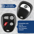 KeylessOption Key Fob Replacement for 2001 2002 2003 2004 2005 Chevrolet Chevy Impala Monte Carlo Pontiac Grand Prix Remote, 4-Button 10443537, Lo...