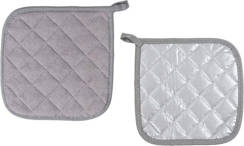 Pot Holders Cotton Made Machine Washable Heat Resistant Potholder, Pot Holder, Hot Pads, Trivet for Cooking and Baking (5, Grey)...